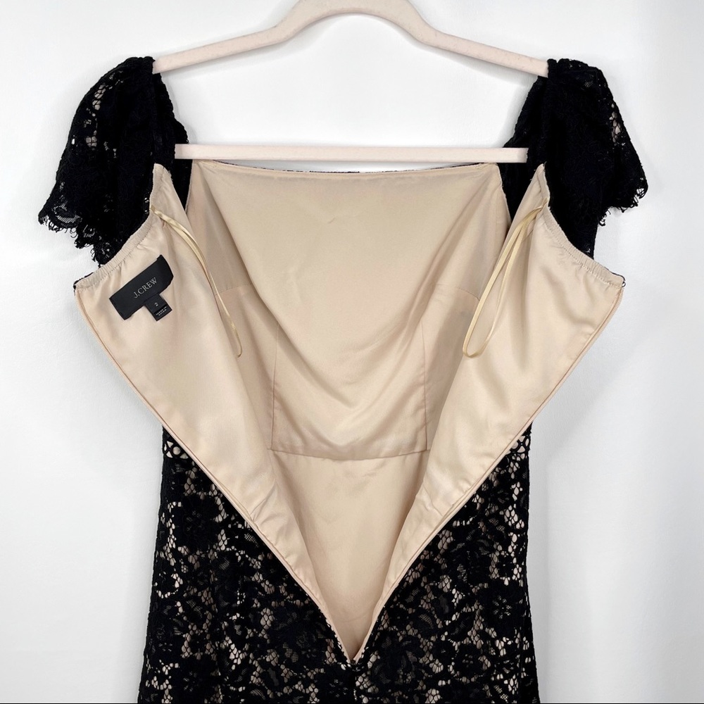 J CREW Off the Shoulder Black Lace Dress Size 2 - Picture 13 of 16